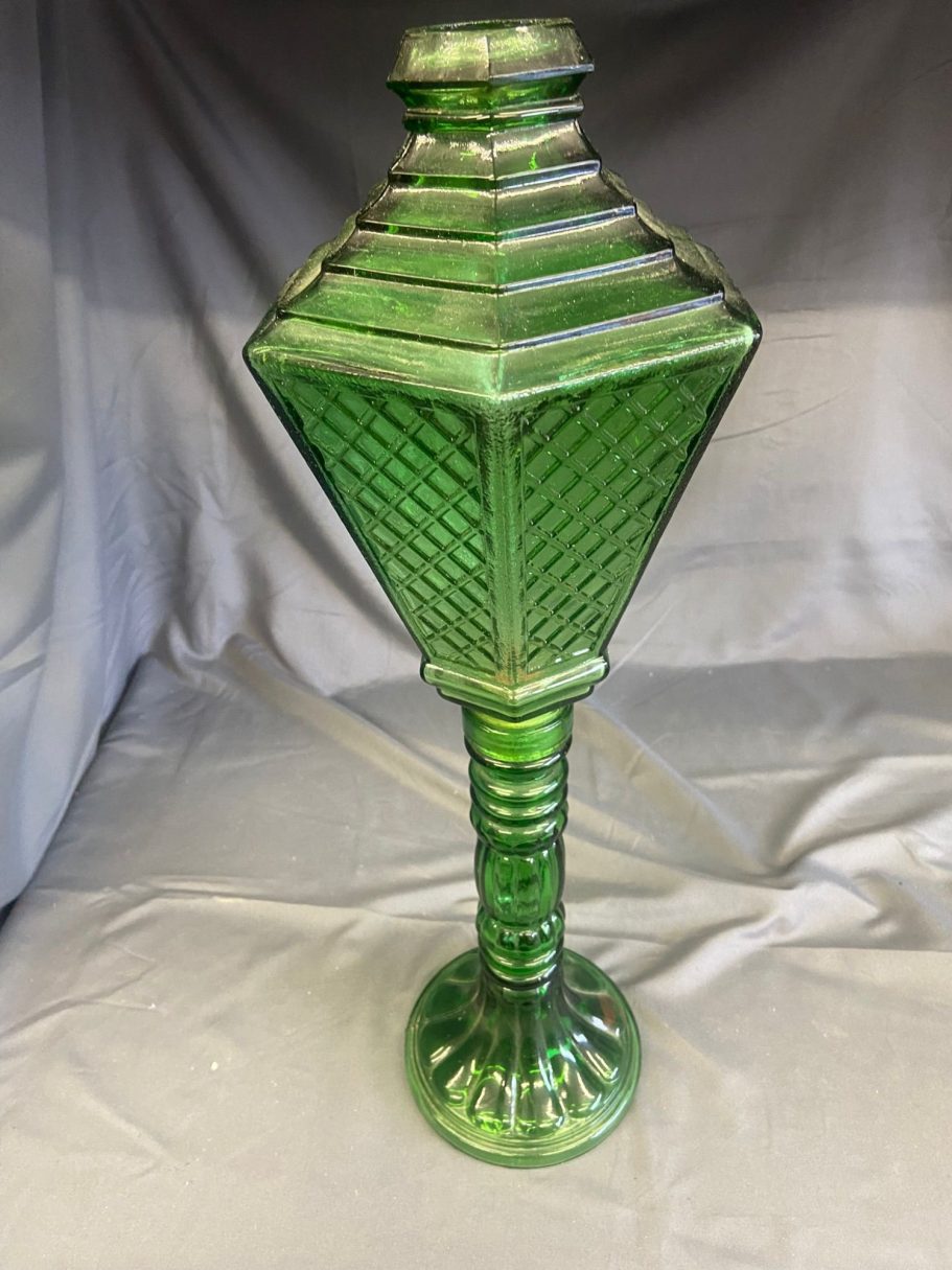 Italian Green Glass Lamp - Lot 660