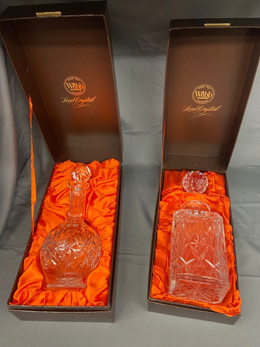 Crystal Webb Boxed Decanters - Lot 684